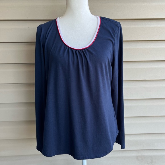 •Nautica• Scooped Neckline Pullover Knit Top - Size Large - Picture 1 of 8